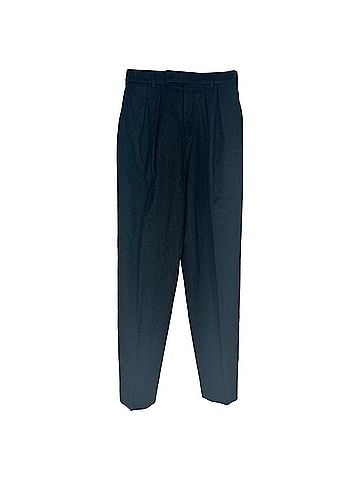 Céline Celine Pleated Trousers in Black Wool (view 1)