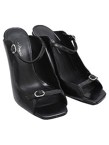 3.1 Phillip Lim 3.1 Phillip Lim Aurora Mules in Black Leather (view 2)