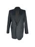 Céline 100% Wool Gray Celine Single-Breasted Structured Blazer in Black Wool Size 4 - photo 1