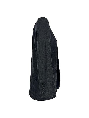 Céline Celine Single-Breasted Structured Blazer in Black Wool (view 2)