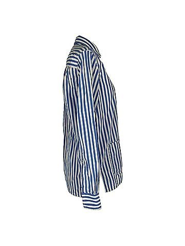 Céline Celine Button Down Stripes Blouse in Light Blue Cotton (view 2)