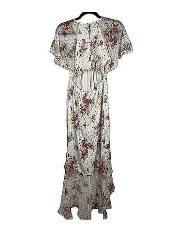 ASOS Embroidered Flutter Sleeve High-Low Dress Casual Dress (view 2)