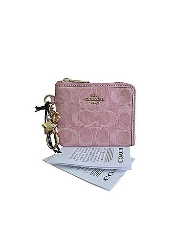 Coach Pink Signature Denim Wallet (view 1)