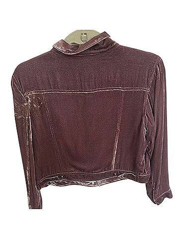 Sundance Purple Cropped Velvet Jacket Jacket (view 2)