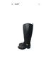 Tory Burch 100% Leather Solid Black Boots Size 5 - photo 4