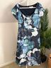 Kay Unger Floral Teal Multi Color Cocktail Dress Size 8 - photo 5