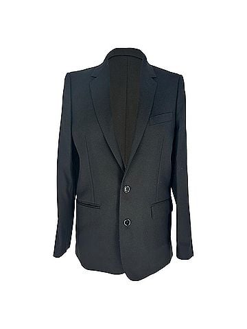 Céline Celine Single-Breasted Classic Blazer in Black Wool (view 1)
