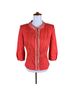 Elie Tahari 70% Linen 27% Viscose 3% Elastane 100% Polyester Orange Jacket Size M - photo 1