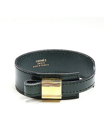 Hermès HERMES Hermes Leather Bracelet Artemis Box Calf Black Gold Kelly Cadena W (view 1)