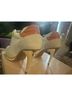 Candie's 100% Leather White Orange Teal Heels Size 7 - photo 3
