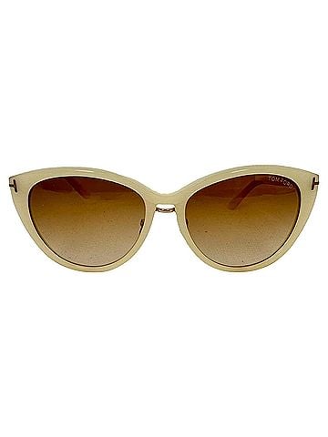 Tom Ford Tom Ford Cat-Eye Tinted Sunglasses in Ecru Acetate (view 1)