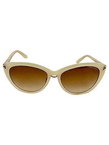 Tom Ford Tom Ford Cat-Eye Tinted Sunglasses in Ecru Acetate (view 2)