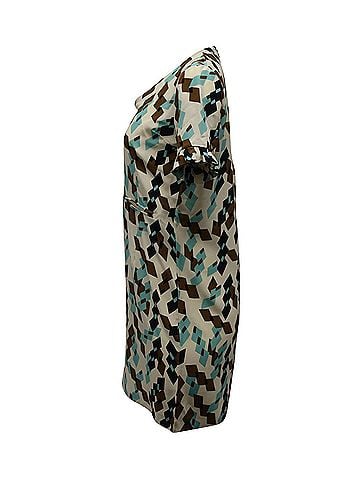 MARNI Marni Geometric Shift Dress in Multicolor Print Viscose (view 2)