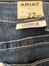 Ariat Solid Blue Jeans Size 23 waist - photo 3