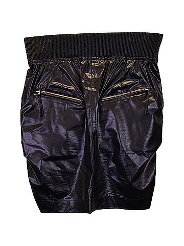 Isabel Marant Isabel Marant Amel Mini Skirt in Black Silk (view 2)