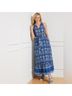 Talbots Paisley Blue Purple Casual Dress Size 4 - photo 3