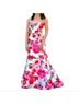 B. Smart 100% Polyester Floral Pink White Cocktail Dress Size 9 - photo 3