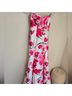 B. Smart 100% Polyester Floral Pink White Cocktail Dress Size 9 - photo 4