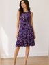 Diane von Furstenberg 100% Polyester Leopard Print Purple Black Active Dress Size M - photo 4