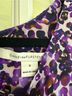 Diane von Furstenberg 100% Polyester Leopard Print Purple Black Active Dress Size M - photo 8