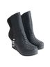 John Fluevog 100% Leather Black Silver Wedges Size 11 - photo 1