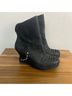 John Fluevog 100% Leather Black Silver Wedges Size 11 - photo 4