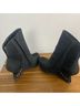 John Fluevog 100% Leather Black Silver Wedges Size 11 - photo 7