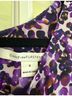 Diane von Furstenberg 100% Polyester Leopard Print Purple Black Active Dress Size M - photo 3