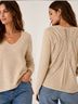 White + Warren 100% Cotton Solid Tan Casual Sweaters Size M - photo 4