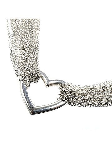 Tiffany & Co. TIFFANY&amp;Co. Tiffany &amp; Co. Sterling Silver 925 Open Heart Toggle Necklace 51.6g 40cm Women's (view 2)