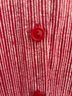 Flax 100% Linen Stripes Red Button-Down Shirt Size L - photo 8