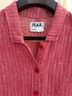 Flax 100% Linen Stripes Red Button-Down Shirt Size L - photo 5