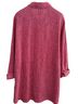Flax 100% Linen Stripes Red Button-Down Shirt Size L - photo 2