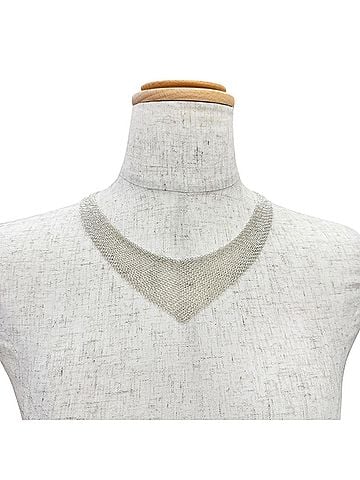 Tiffany & Co. TIFFANY&amp;Co. Tiffany &amp; Co. Elsa Peretti Mesh Necklace Choker Accessory, 925 Silver, Weight 37.9g, Women's, Highly Recommended ? (view 2)
