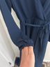 RSVP 100% Polyester Blue Wool Dress Size S - photo 4