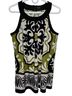 Nicole Floral Black Green White Blouse Size 12 - photo 1