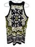 Nicole Floral Black Green White Blouse Size 12 - photo 2