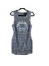 Needle & Thread 100% Polyester 100% Polyester 100% Polyester Graphic Blue Cocktail Dress Size 10 - photo 4