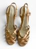 Jil Sander 100% Leather Solid Tan Burgundy Sandals Size 9 - photo 4