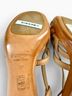 Jil Sander 100% Leather Solid Tan Burgundy Sandals Size 9 - photo 6