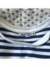 Zara Stripes Blue White Short Sleeve Blouse Size M - photo 3