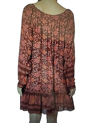 Jade by Johnny Was Bateau neck, raglan sleeve, flounce hem mini Casual Dress (view 2)