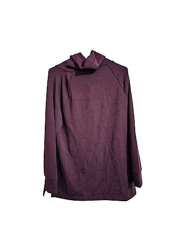 Zenergy by Chico's Soft Scuba Cowl Tunic Long Sleeve T-Shirt (view 2)