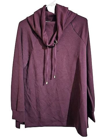 Zenergy by Chico's Soft Scuba Cowl Tunic Long Sleeve T-Shirt (view 1)