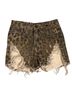 R13 100% Cotton Leopard Print Brown Black Multi Color Shorts Size 27 waist - photo 1