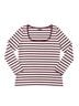 Old Navy Stripes White Burgundy Long Sleeve Top Size L - photo 1