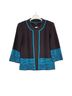 MING WANG 100% Acrylic Color Block Brown Teal Cardigan Size S - photo 1