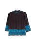 MING WANG 100% Acrylic Color Block Brown Teal Cardigan Size S - photo 2