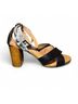 Halogen Snake Print Black Brown White Heels Size 8 1/2 - photo 4