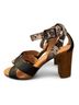 Halogen Snake Print Black Brown White Heels Size 8 1/2 - photo 7